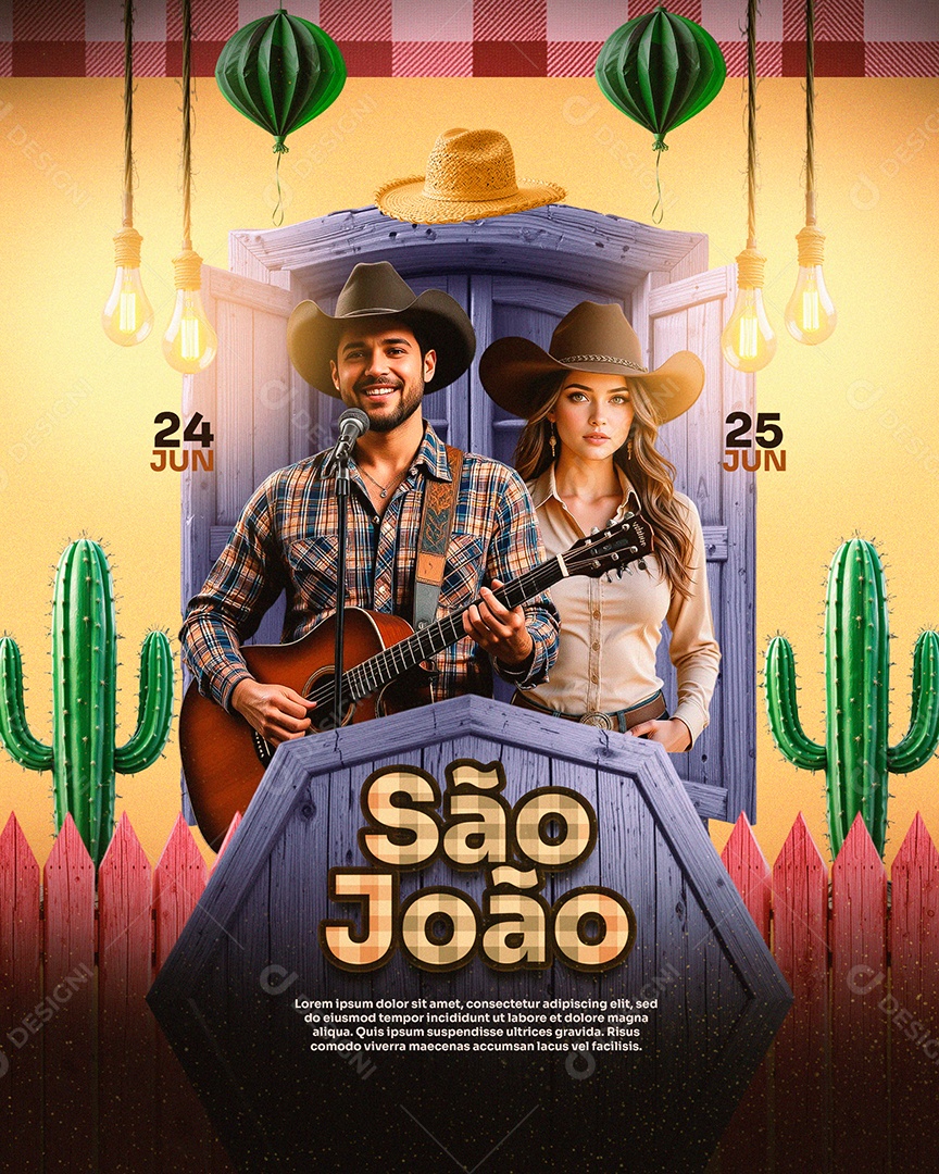 Feed Flyer São João Social Media PSD Editável