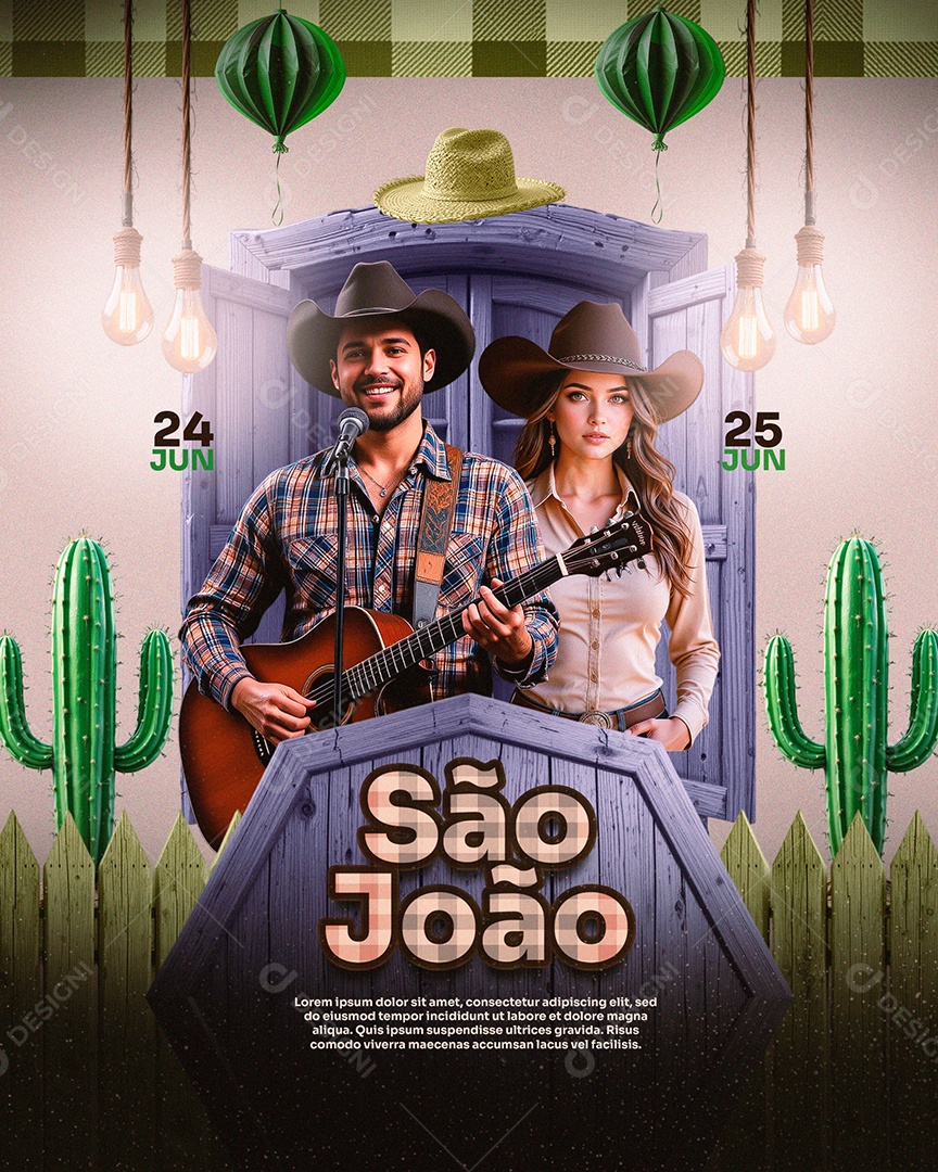 Feed Flyer São João Social Media PSD Editável