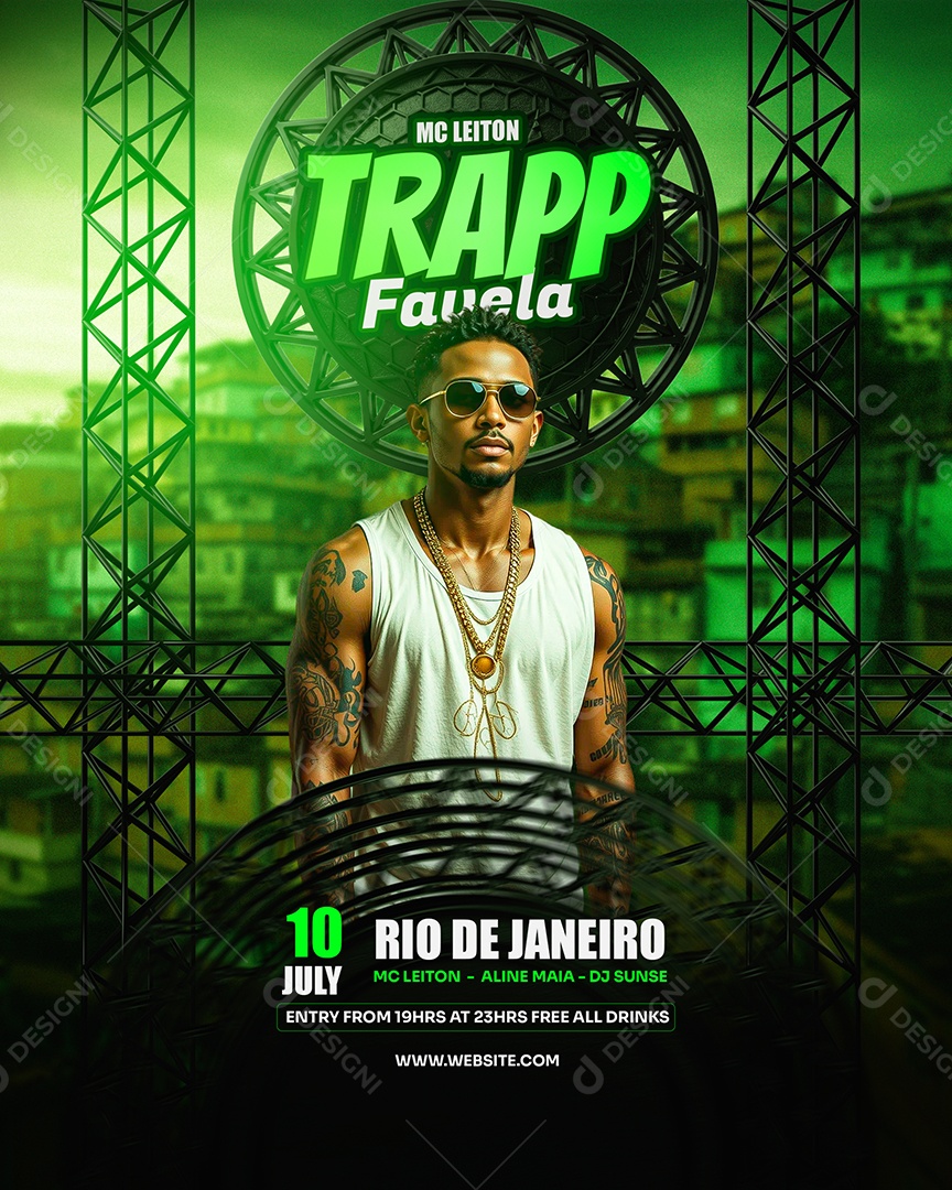 Feed Flyer Trapp Favela Social Media PSD Editável