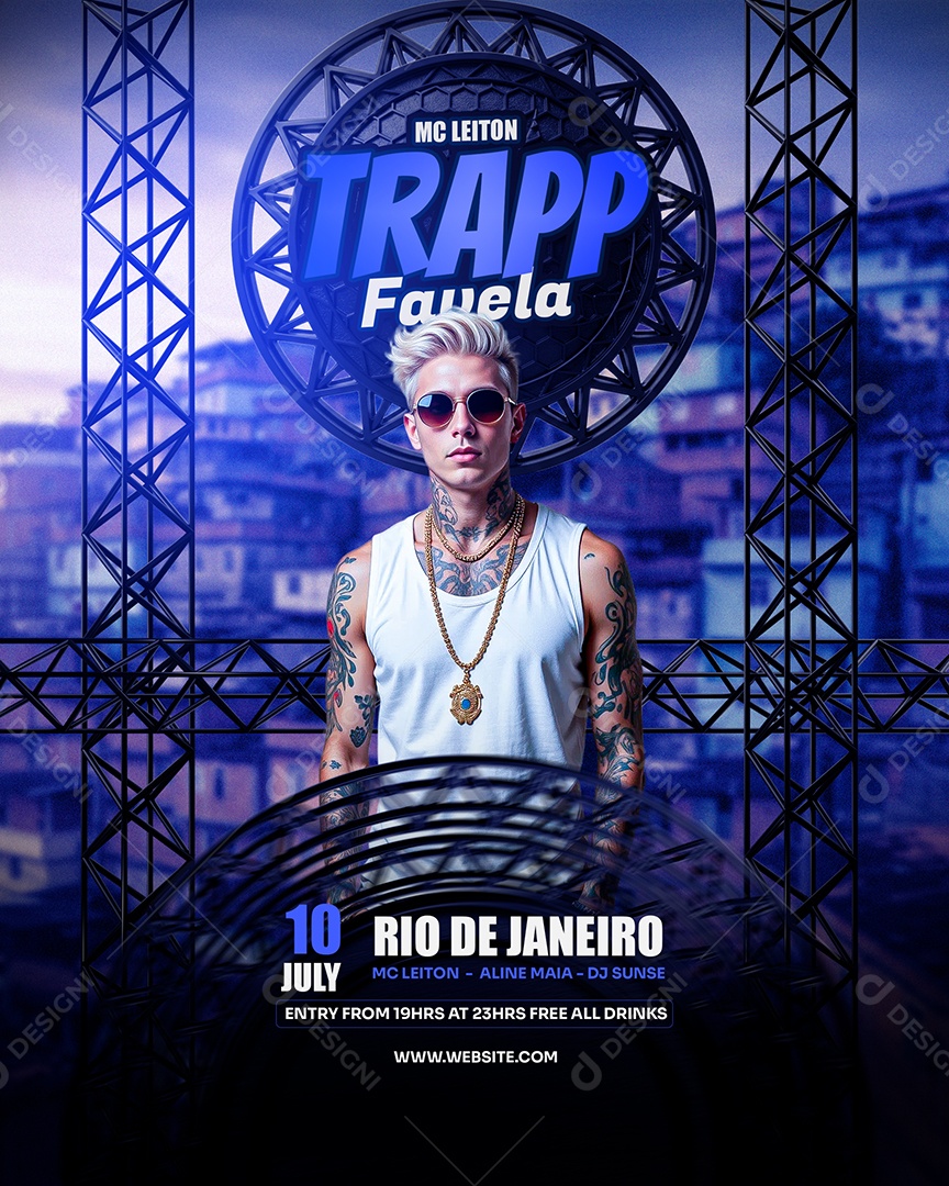 Feed Flyer Trapp Favela Social Media PSD Editável