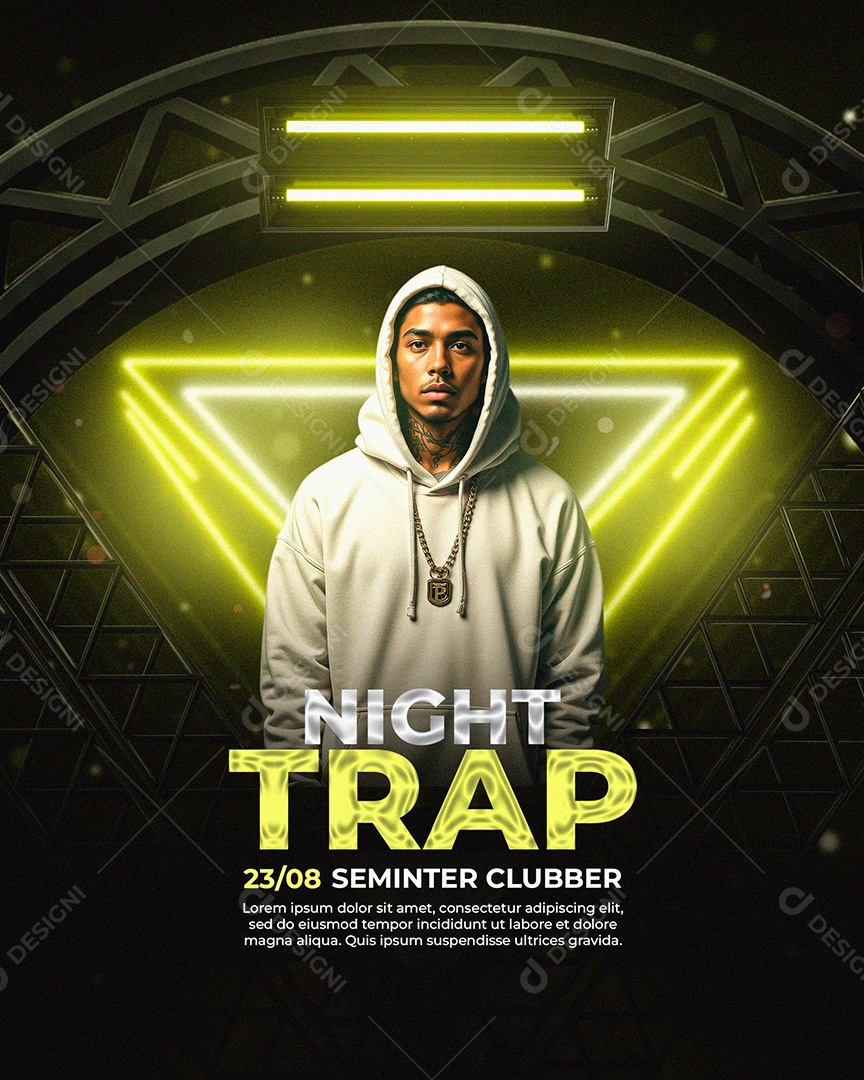 Feed Flyer Night Trap Social Media PSD Editável