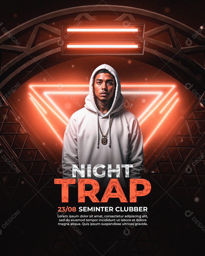 Feed Flyer Night Trap Social Media PSD Editável