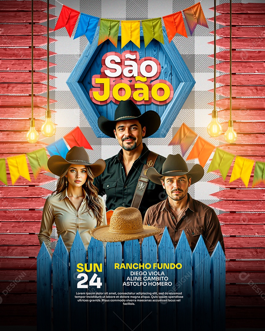 Feed Flyer São João Social Media PSD Editável