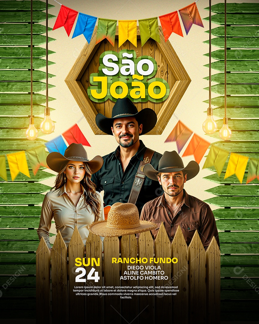 Feed Flyer São João Social Media PSD Editável