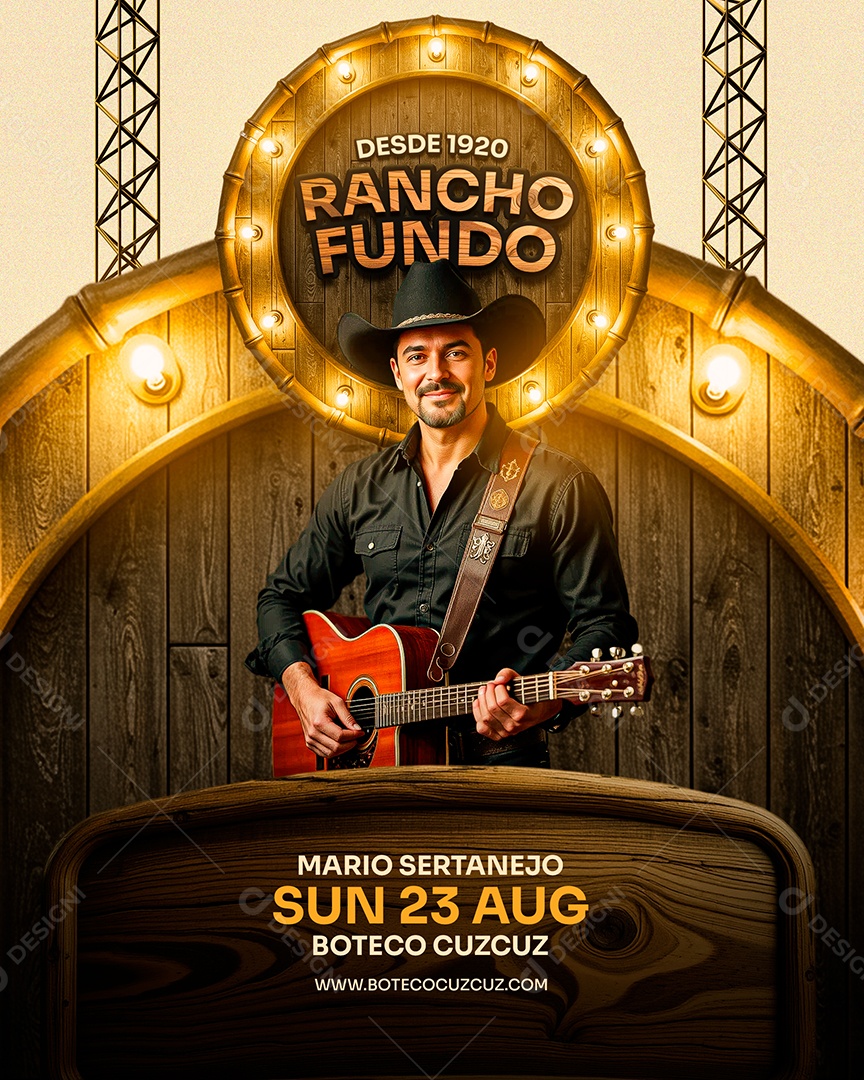 Feed Flyer Rancho Fundo Social Media PSD Editável