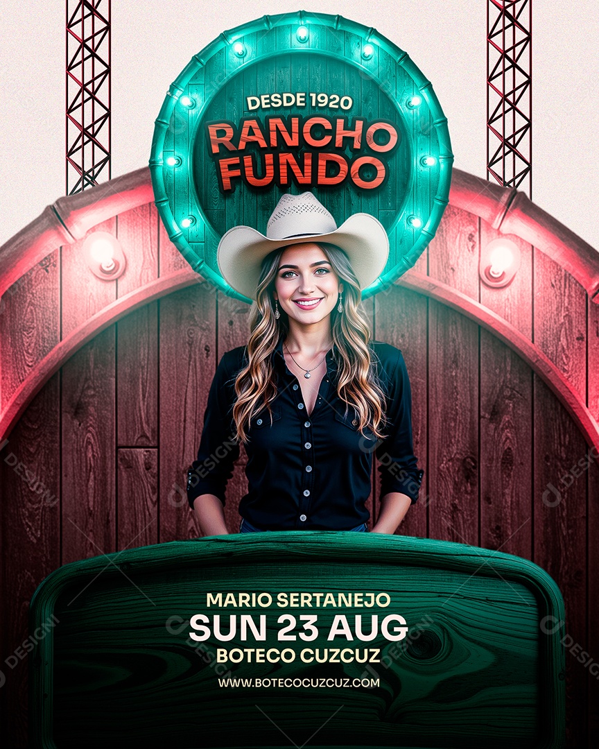 Feed Flyer Rancho Fundo Social Media PSD Editável