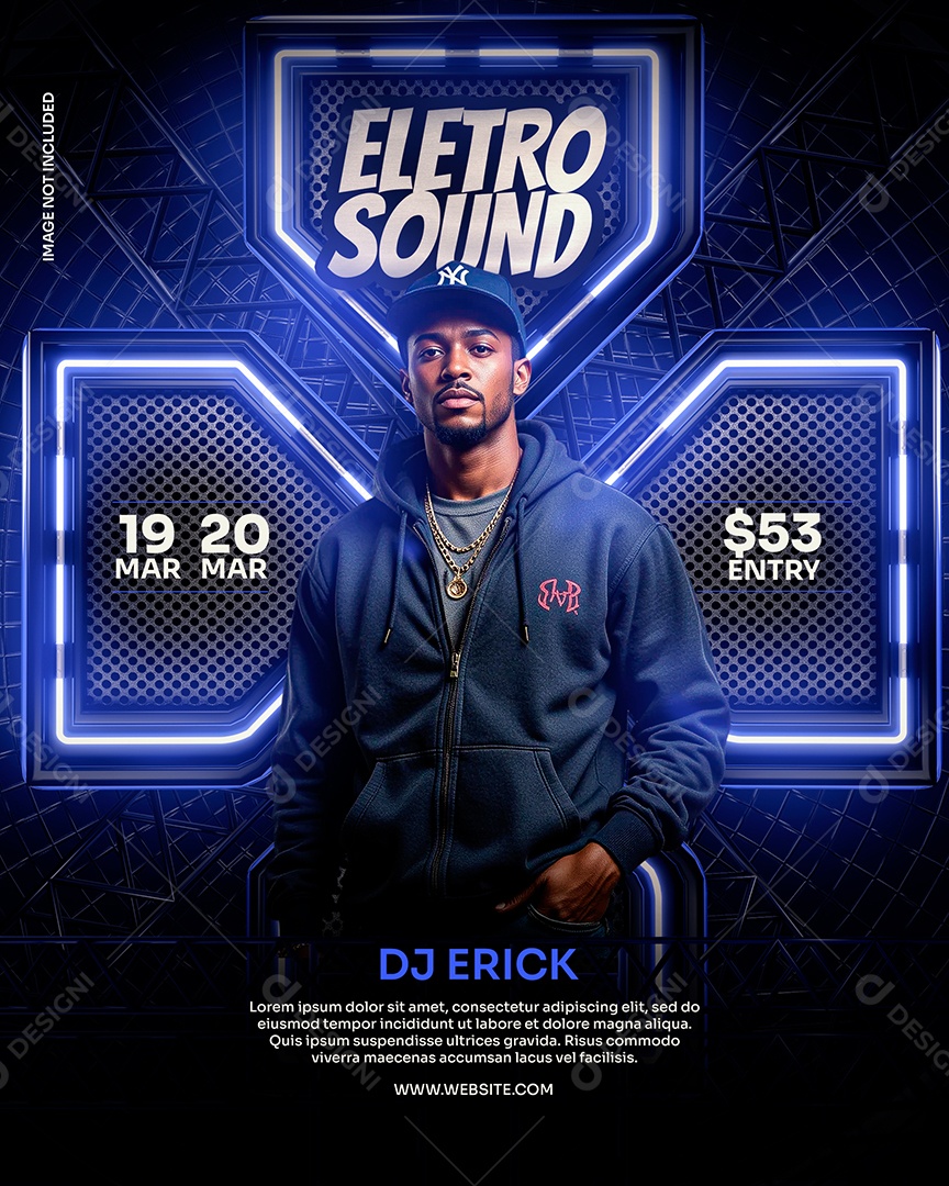 Feed Flyer Eletro Sound Social Media PSD Editável