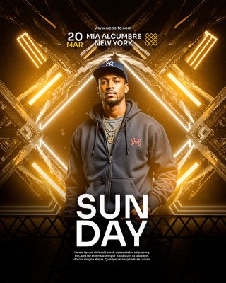 Feed Flyer Sunday Social Media PSD Editável
