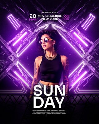 Feed Flyer Sunday Social Media PSD Editável