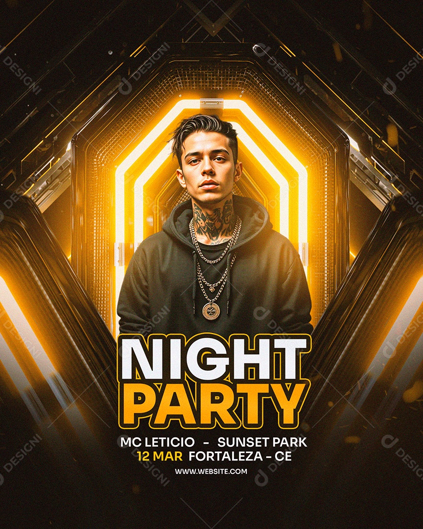 Feed Flyer Night Party Social Media PSD Editável