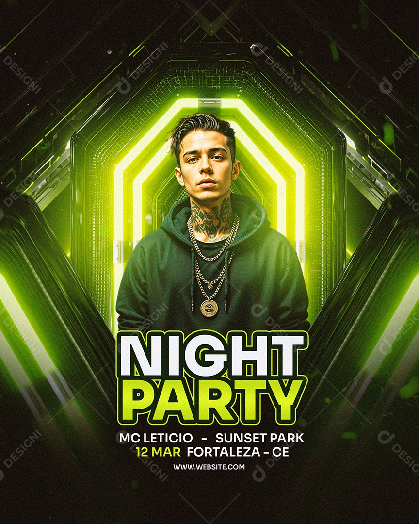 Feed Flyer Night Party Social Media PSD Editável