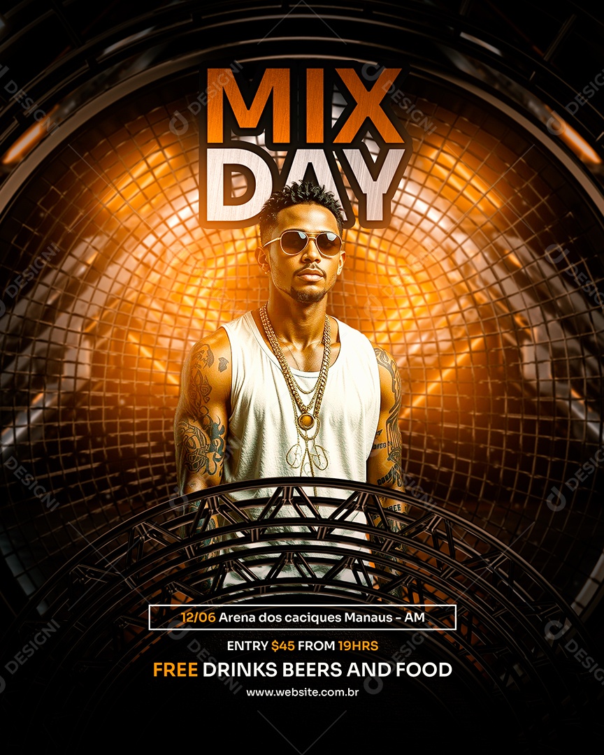Feed Flyer Mix Day Social Media PSD Editável