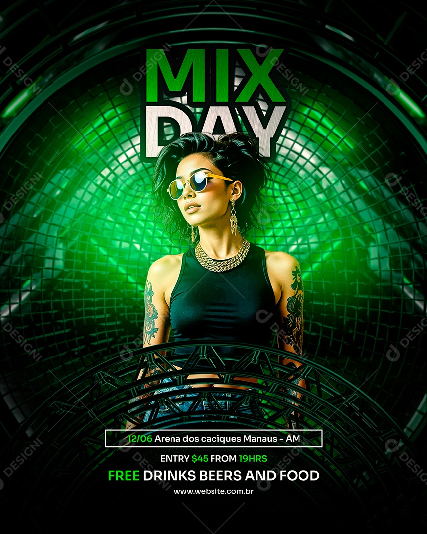 Feed Flyer Mix Day Social Media PSD Editável