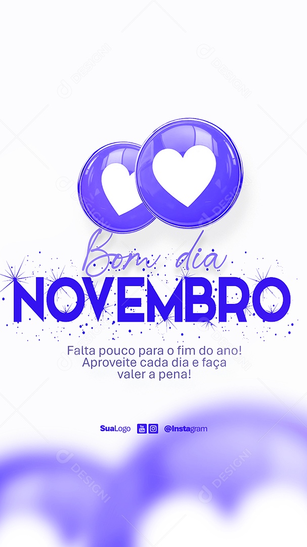 Story Bom Dia Novembro Frase Motivacional Social Media PSD Editável