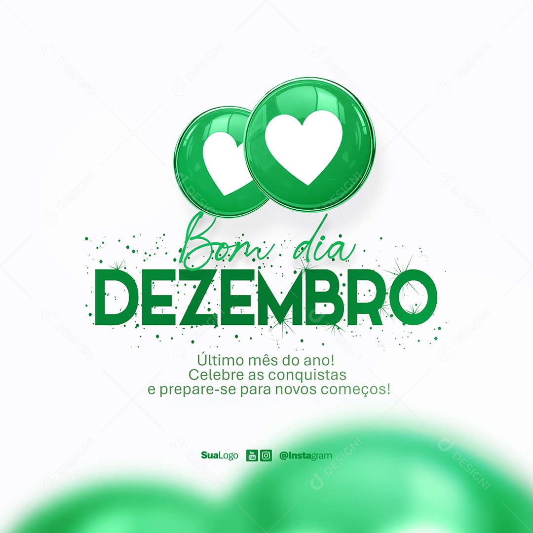 Feed Bom Dia Dezembro Frase Motivacional Social Media PSD Editável
