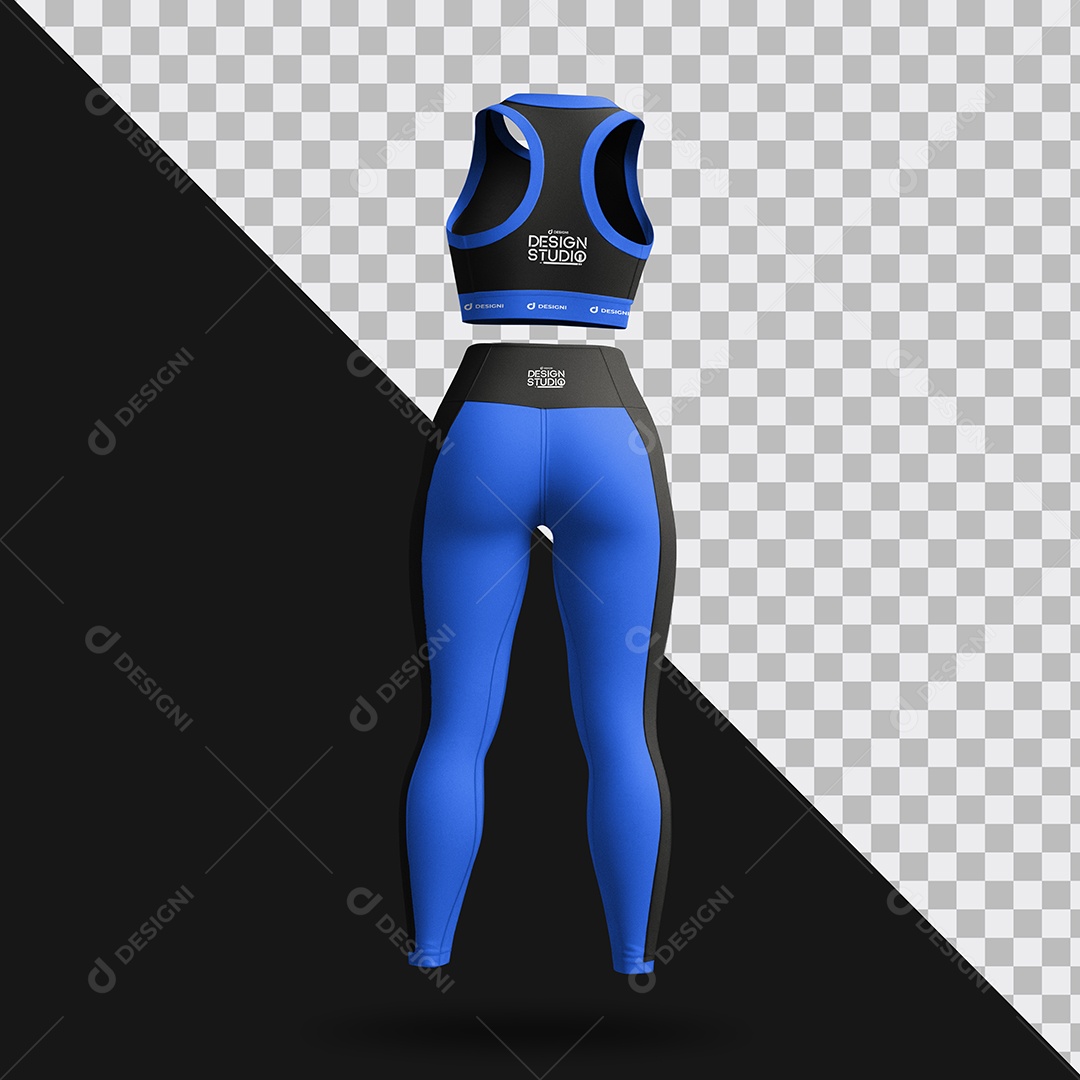 Mockup Roupa de Ginástica Costa PSD Editável