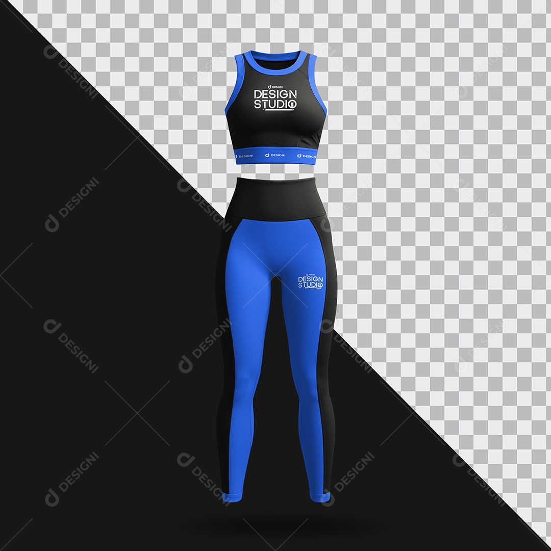 Mockup Roupa de Ginástica Frente PSD Editável