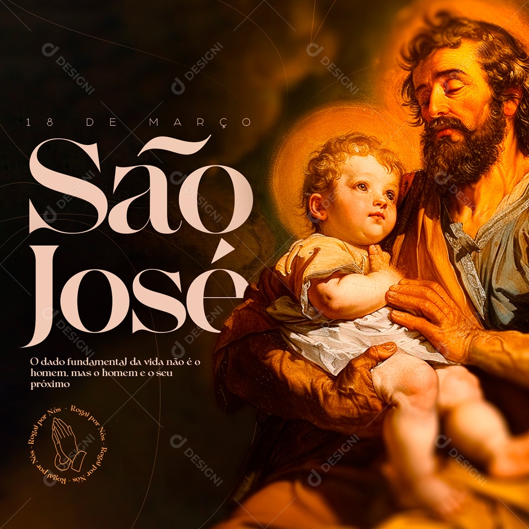 Social Media Dia do São Jose PSD Editável