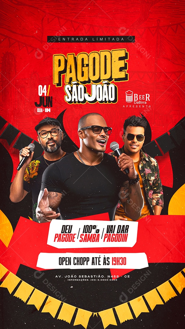 Story Flyer Próximos Shows Arraiá Social Media PSD Editável