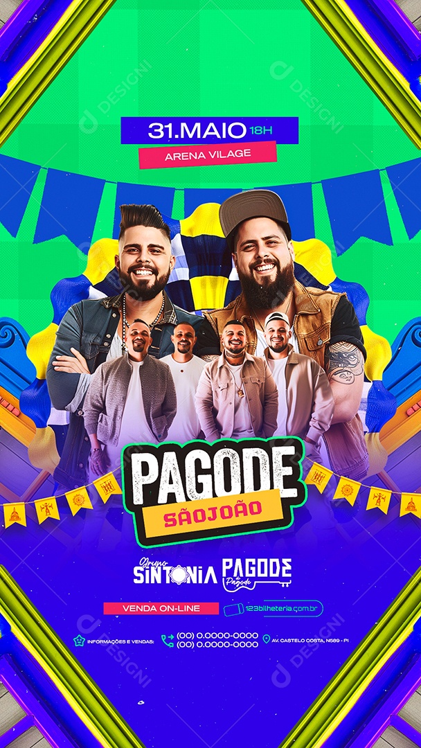 Story Flyer Próximos Shows Arraiá Social Media PSD Editável