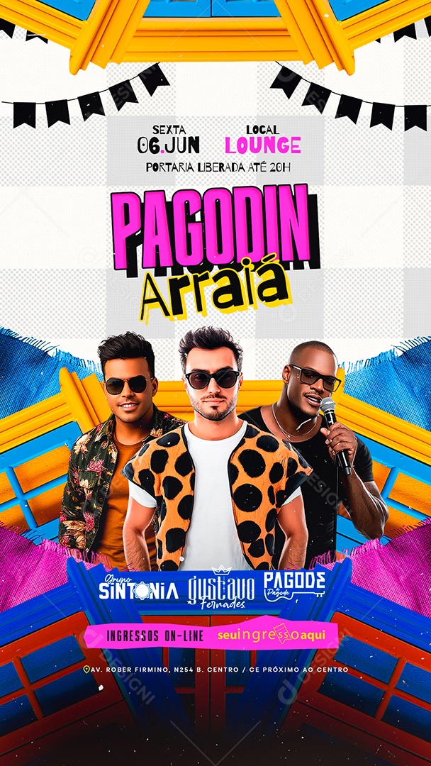 Story Flyer Próximos Shows Arraiá Social Media PSD Editável