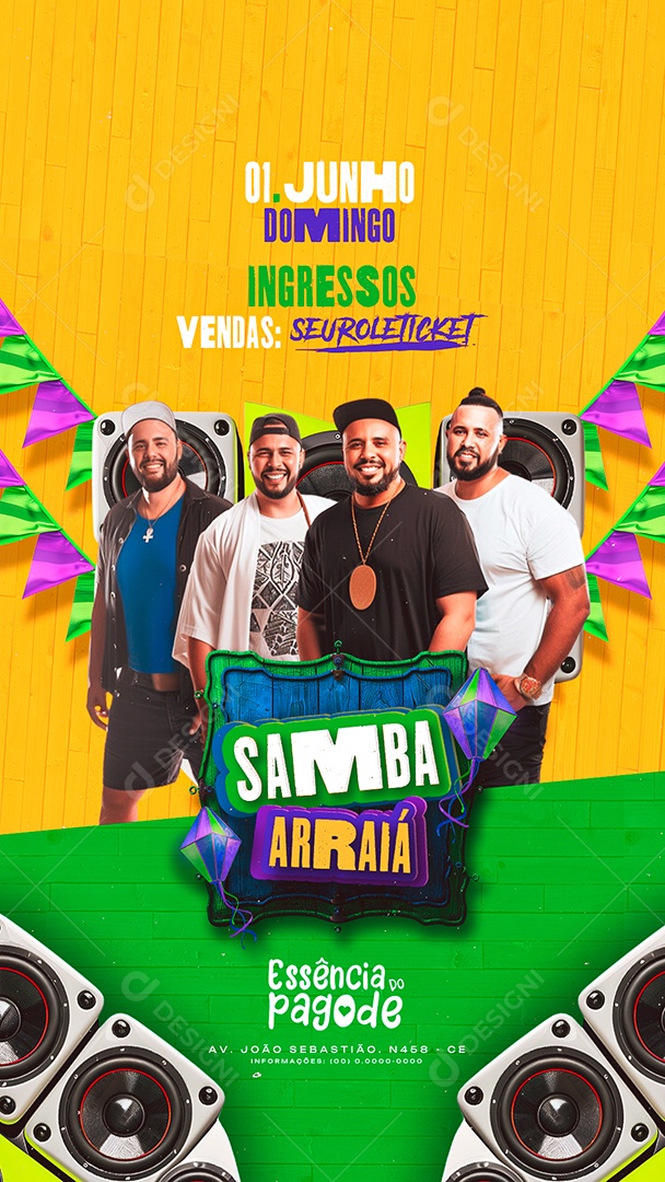 Story Flyer Próximos Shows Arraiá Social Media PSD Editável