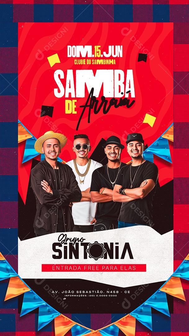 Story Flyer Próximos Shows Arraiá Social Media PSD Editável
