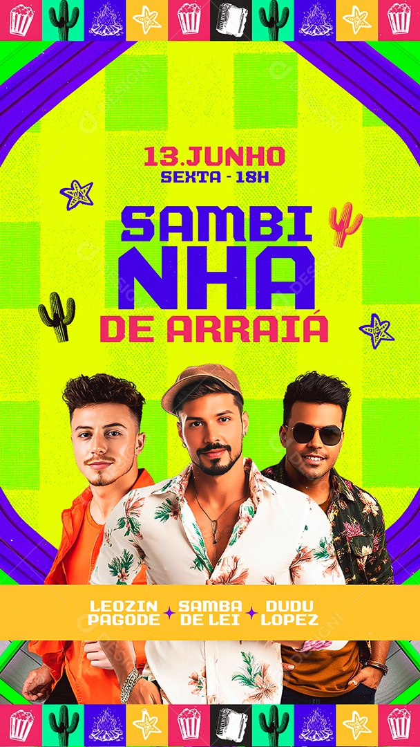 Story Flyer Próximos Shows Arraiá Social Media PSD Editável