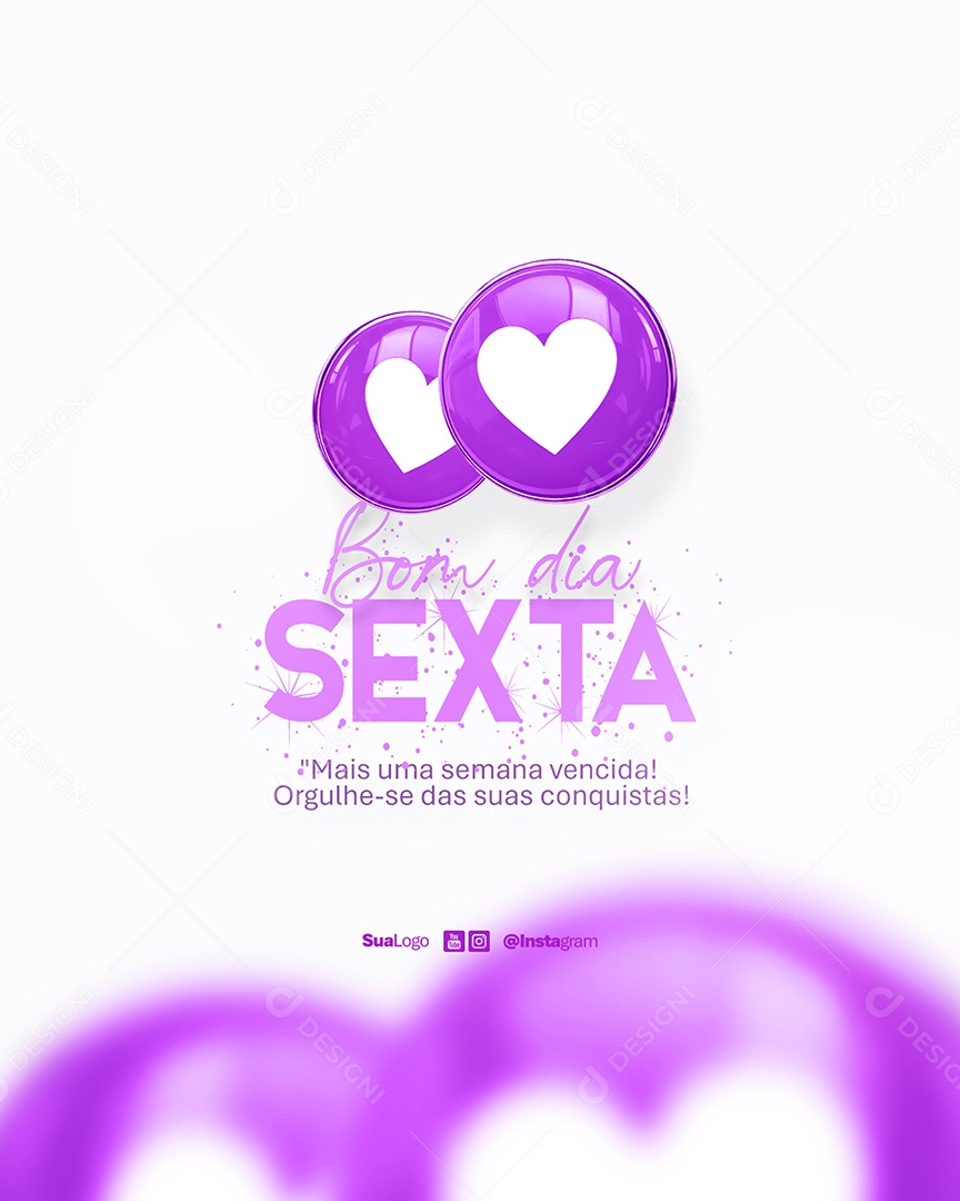 Flyer Bom Dia Sexta Feira Frase Motivacional Social Media PSD Editável