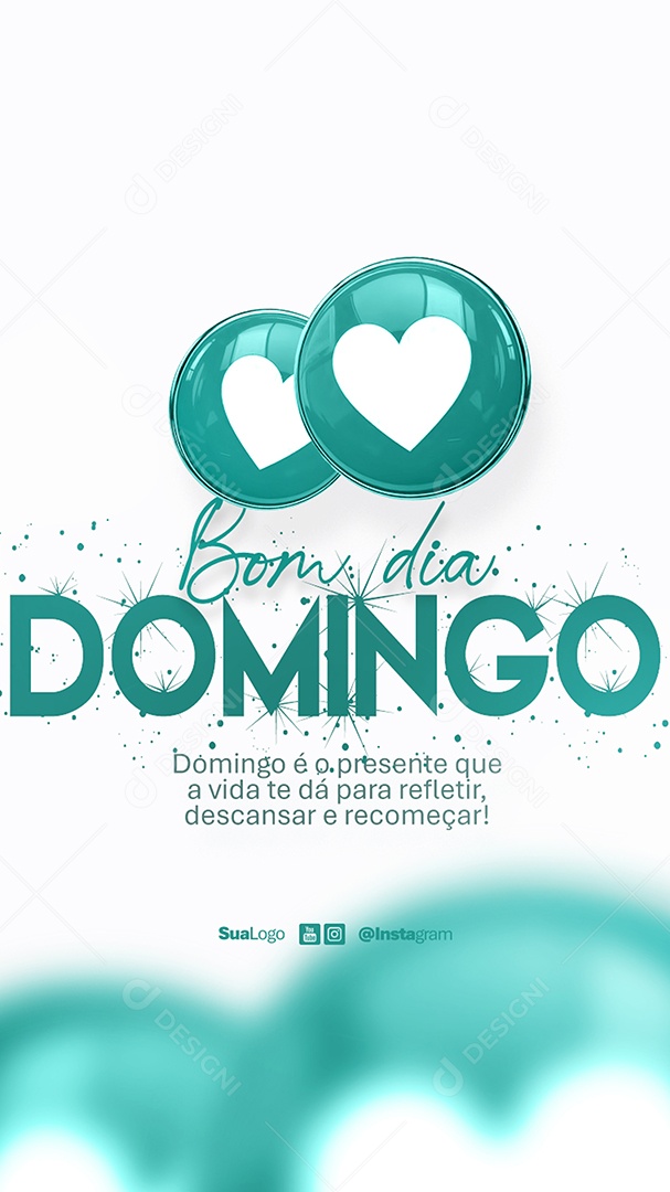 Story Bom Dia Domingo Frase Motivacional Social Media PSD Editável