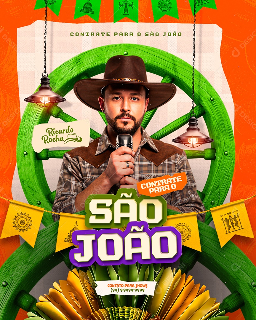 Flyer Próximos Shows São João Social Media PSD Editável
