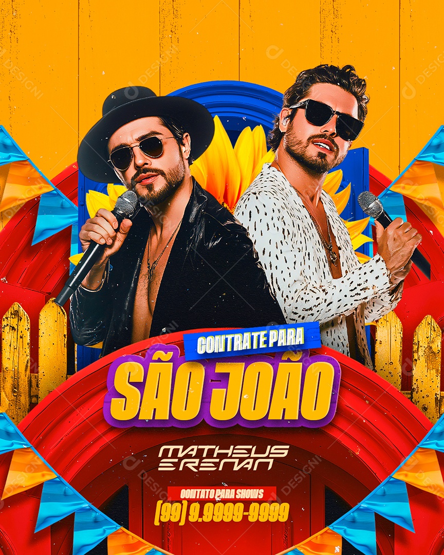 Flyer Próximos Shows São João Social Media PSD Editável