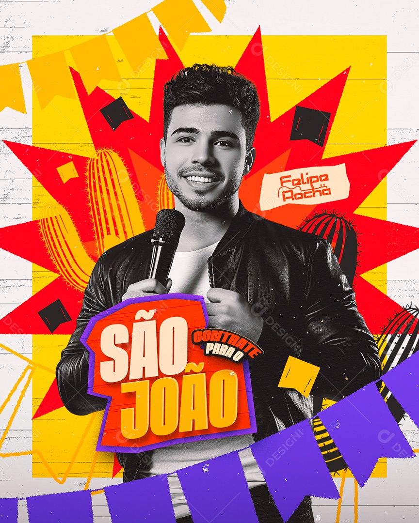 Flyer Próximos Shows São João Social Media PSD Editável