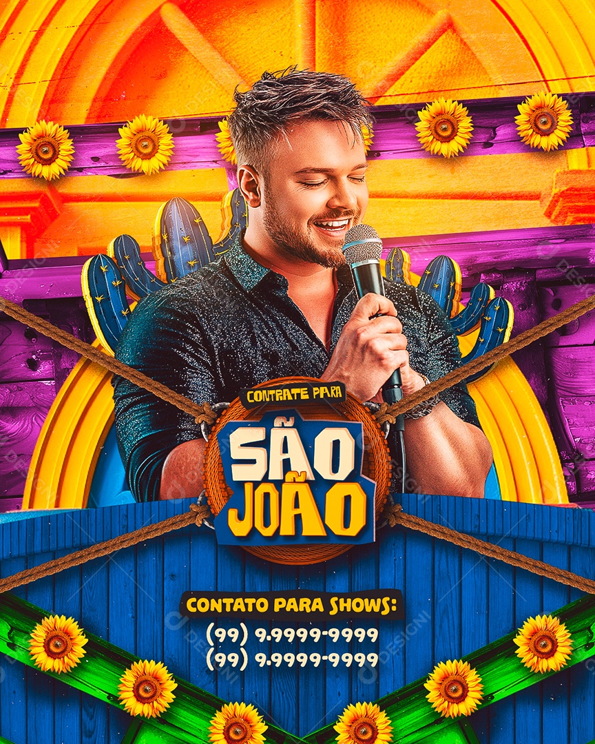 Flyer Próximos Shows São João Social Media PSD Editável