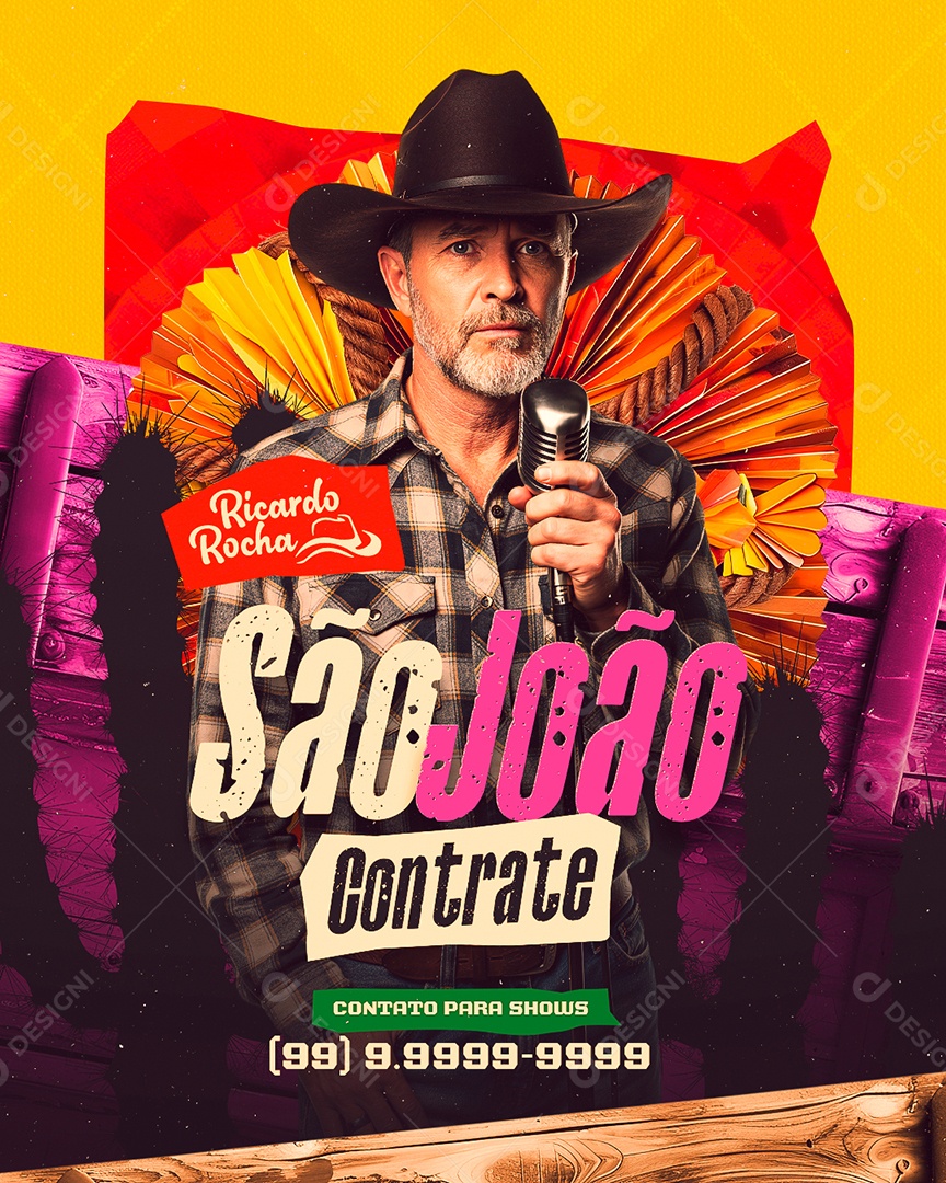 Flyer Próximos Shows São João Social Media PSD Editável