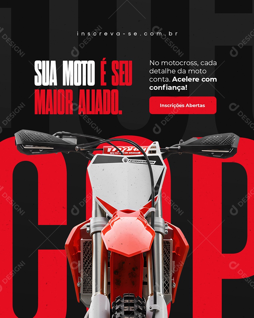 Motocross Sua Moto é Seu Maior Aliado Social Media PSD Editável