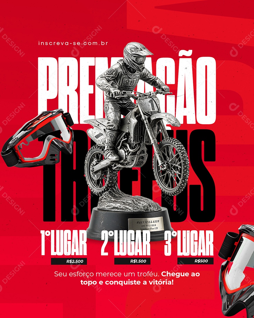 Motocross Premiação Social Media PSD Editável