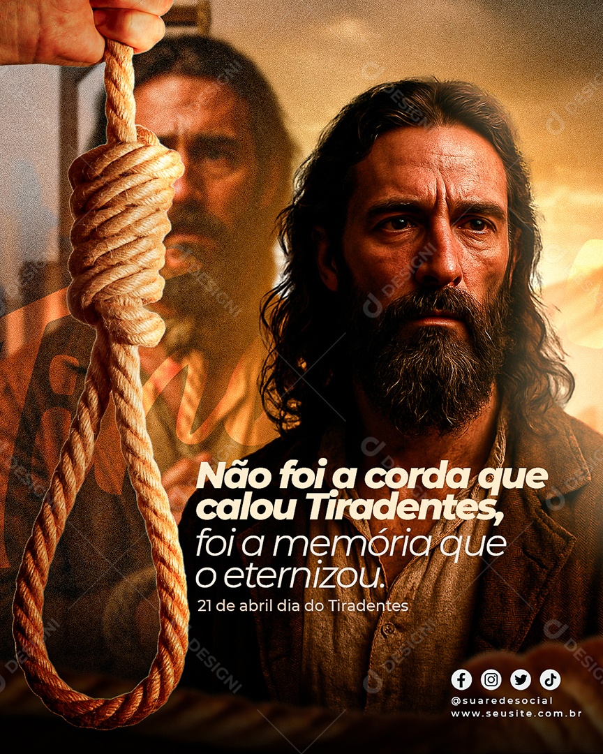 Dia de Tiradentes 21 de Abril Social Media PSD Editável