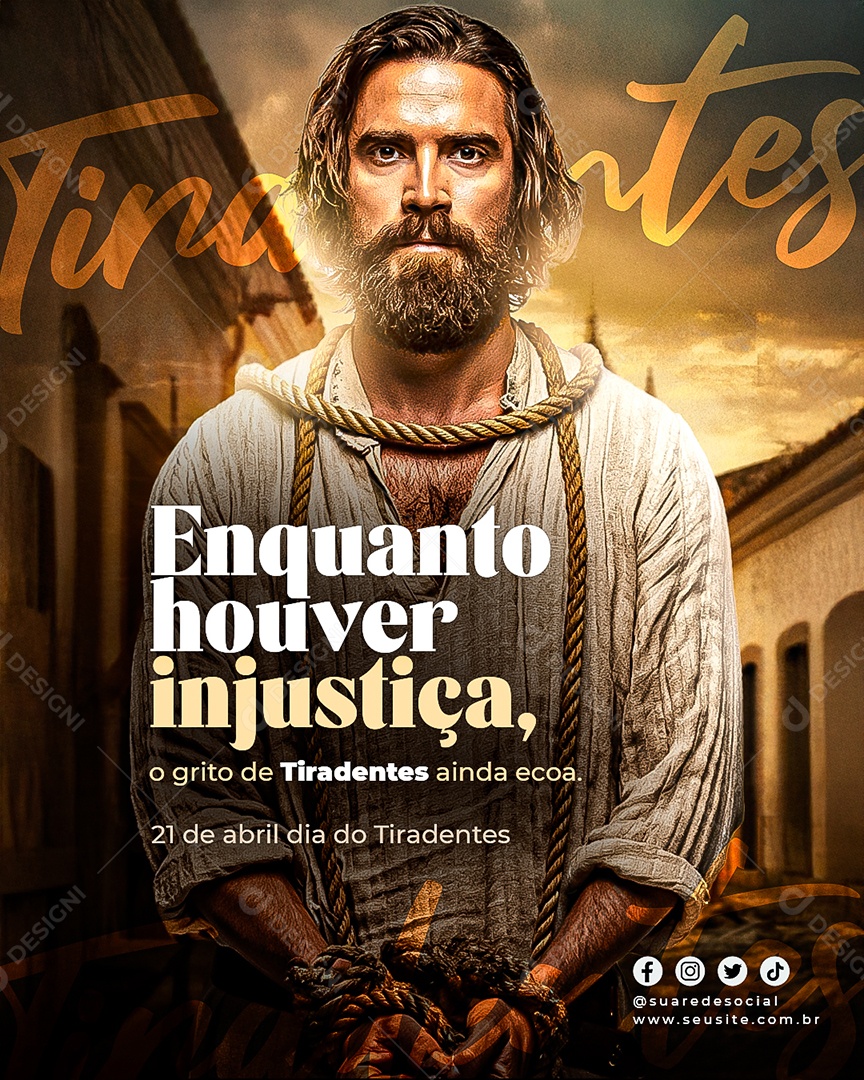 21 de Abril Dia de Tiradentes Social Media PSD Editável