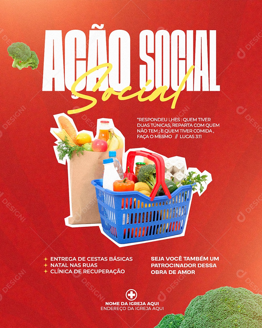 Social Media Ação Social PSD Editável