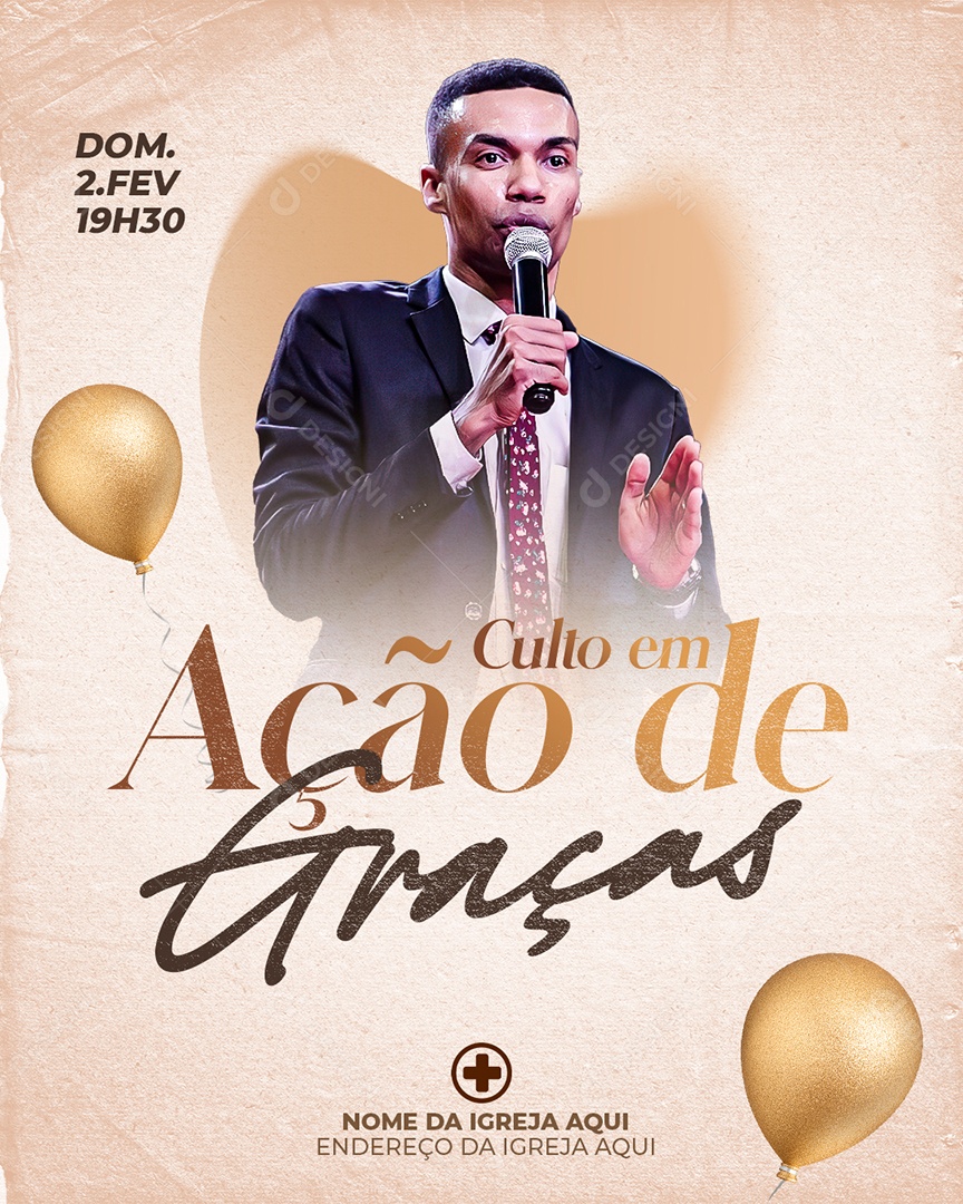 Social Media Ações de Graças PSD Editável