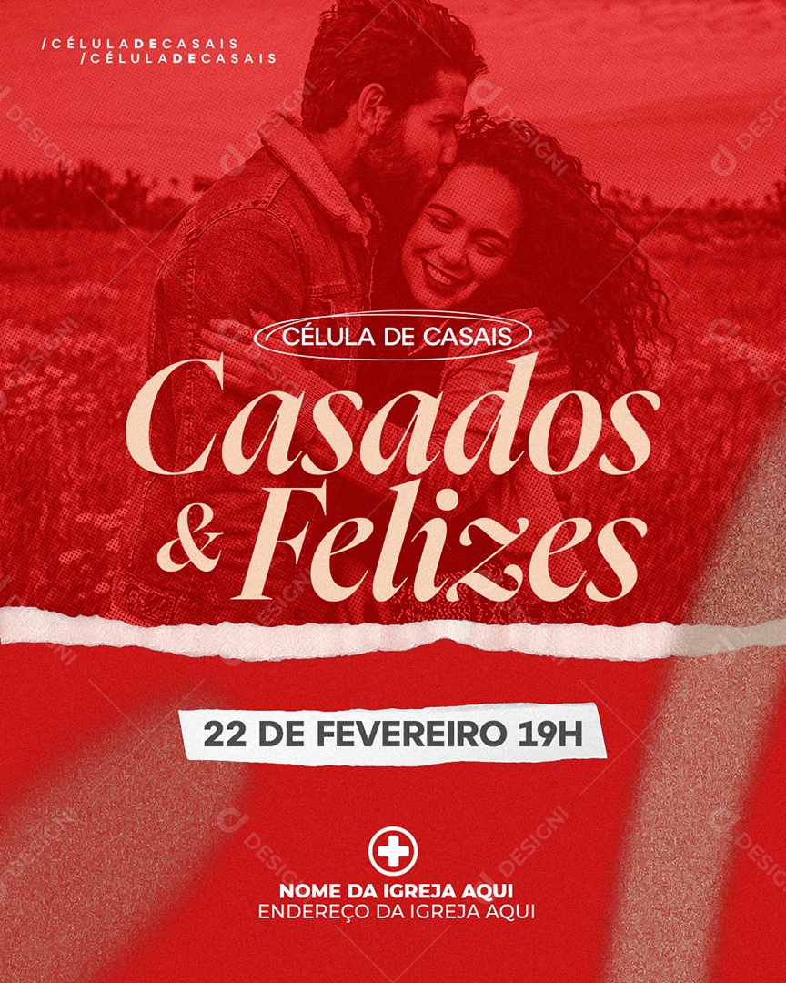 Social Media Célula de Casais PSD Editável