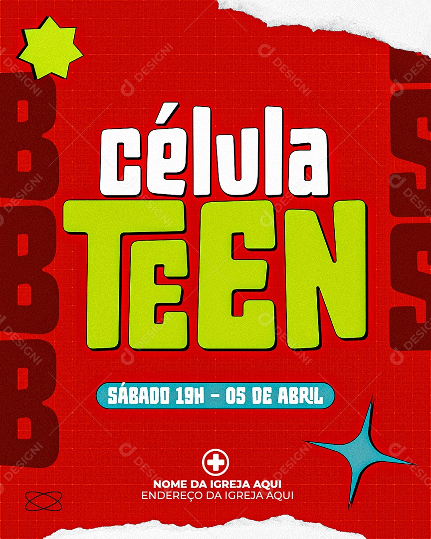 Célula Teens Social Media PSD Editável