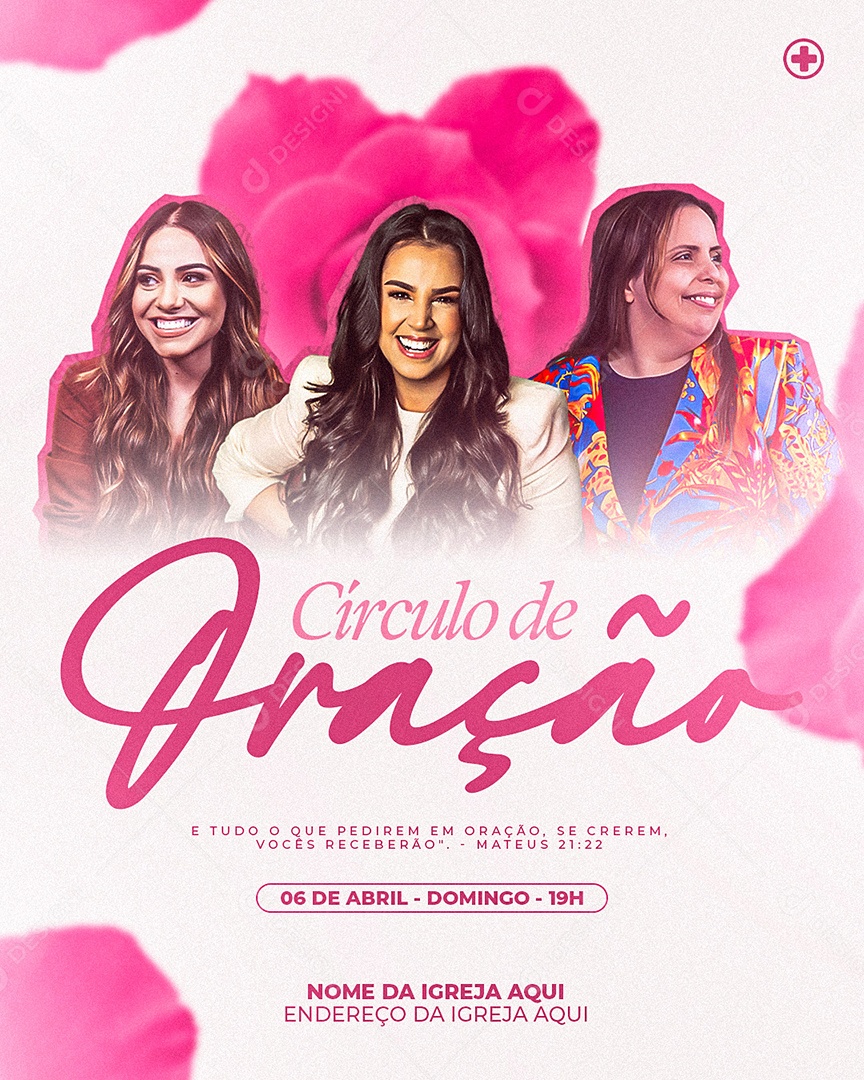 Círculo de Oracão Social Media PSD Editável