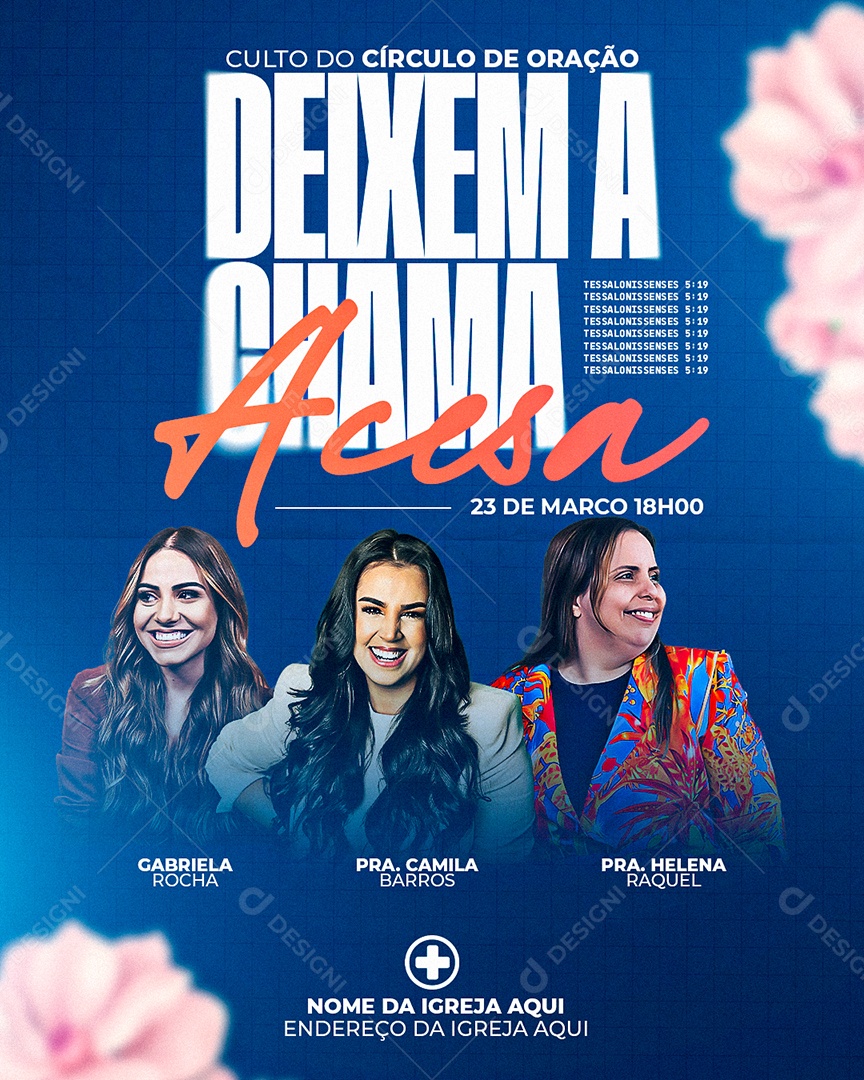 Círculo de Oração Social Media PSD Editável