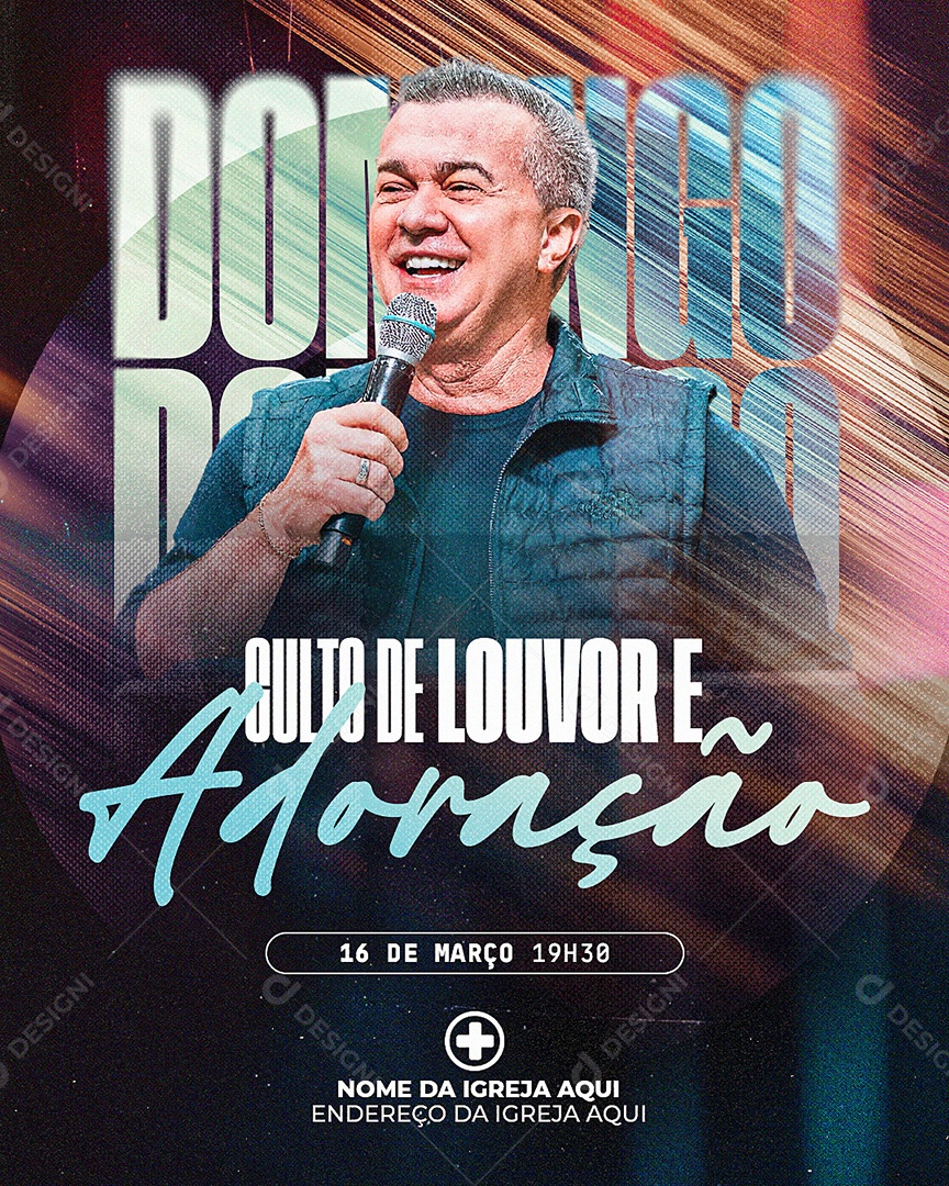 Culto de Domingo Social Media PSD Editável
