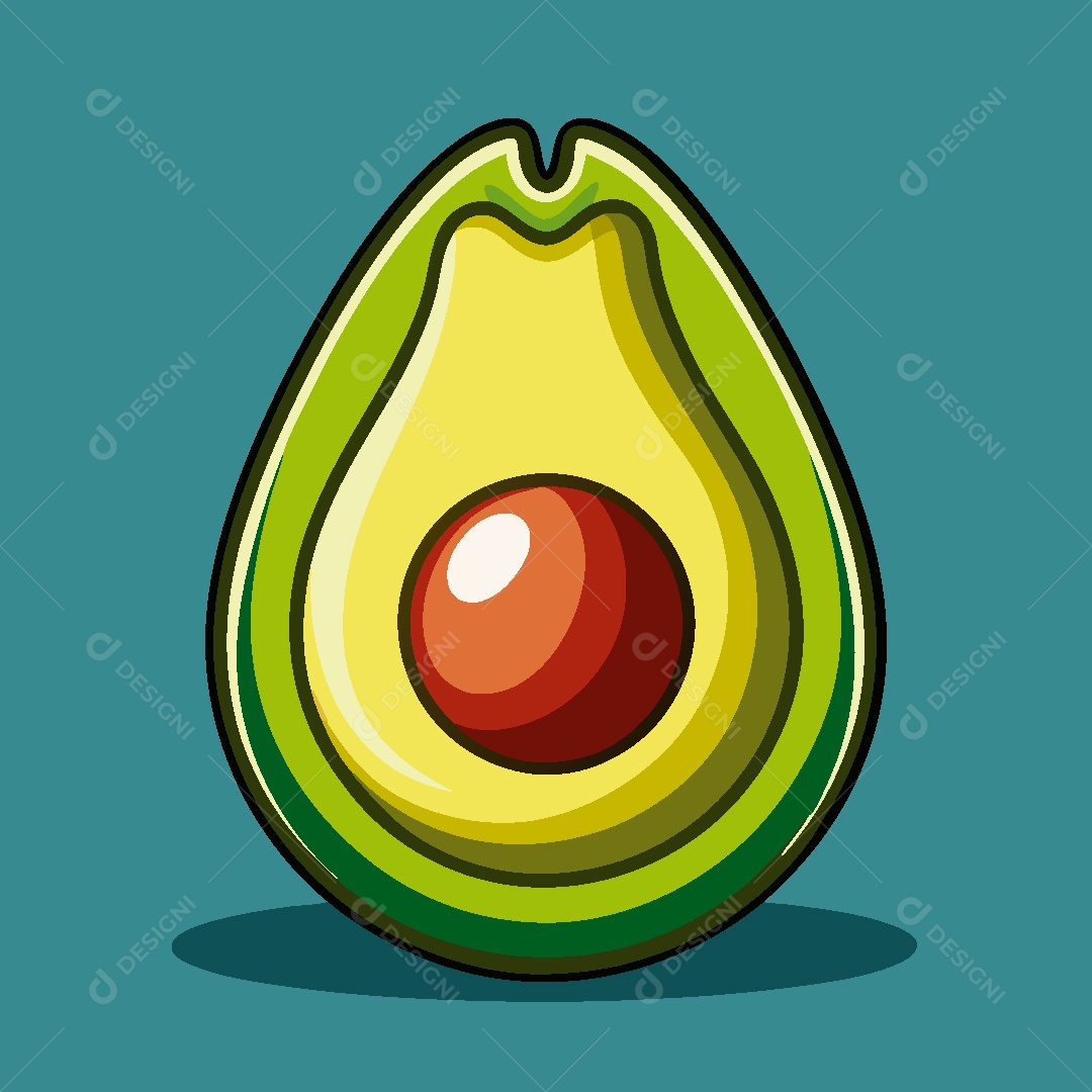 Abacate Ilustração Vetor EPS