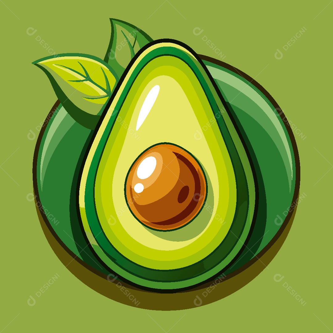 Abacate Ilustração Vetor EPS
