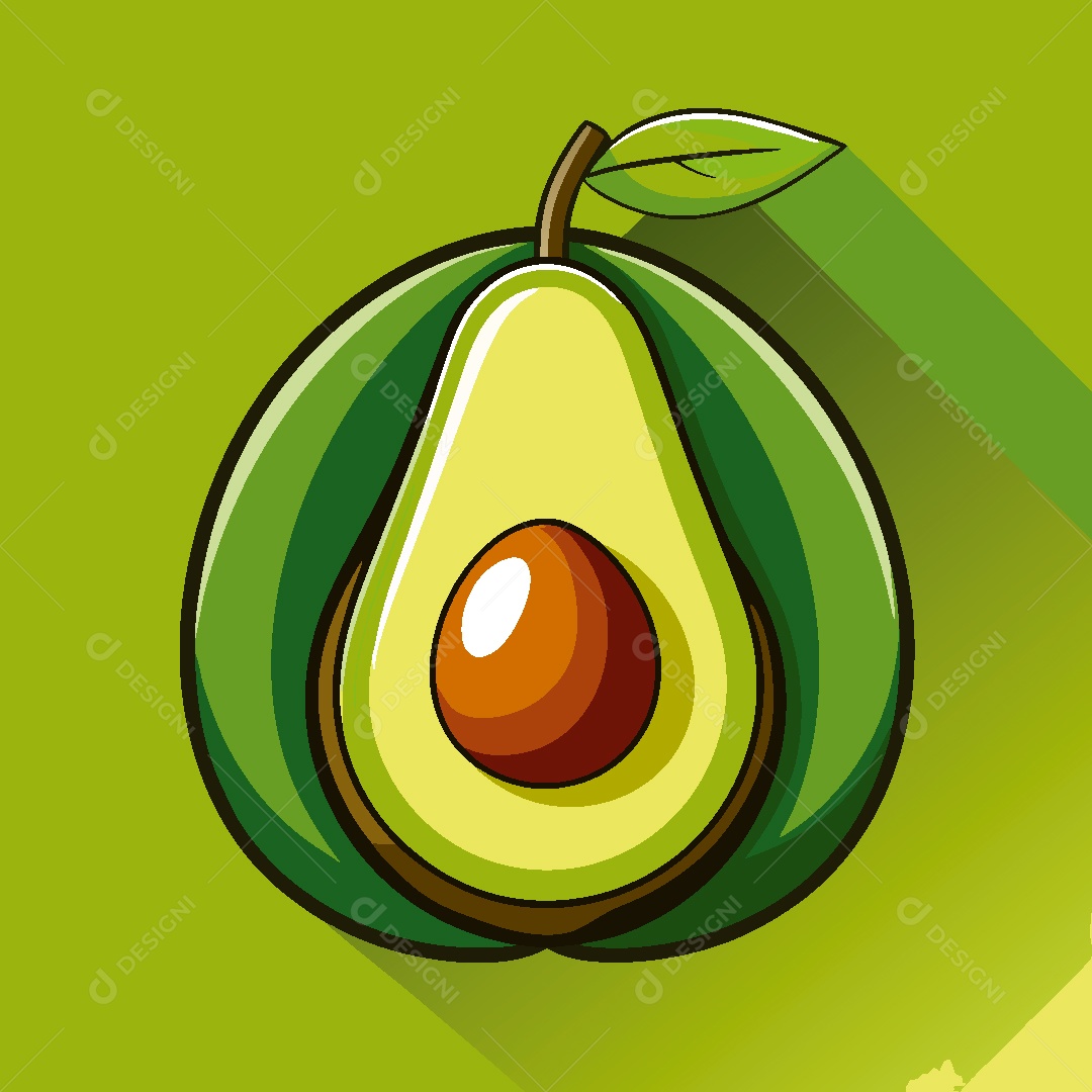 Abacate Ilustração Vetor EPS