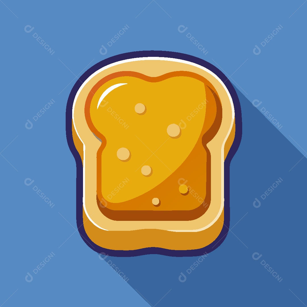 Torrada com Geleia Ilustração Vetor EPS